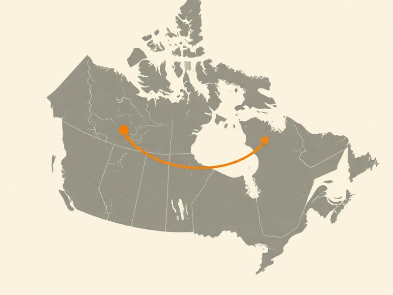 Optimized recycling collection route across Canada